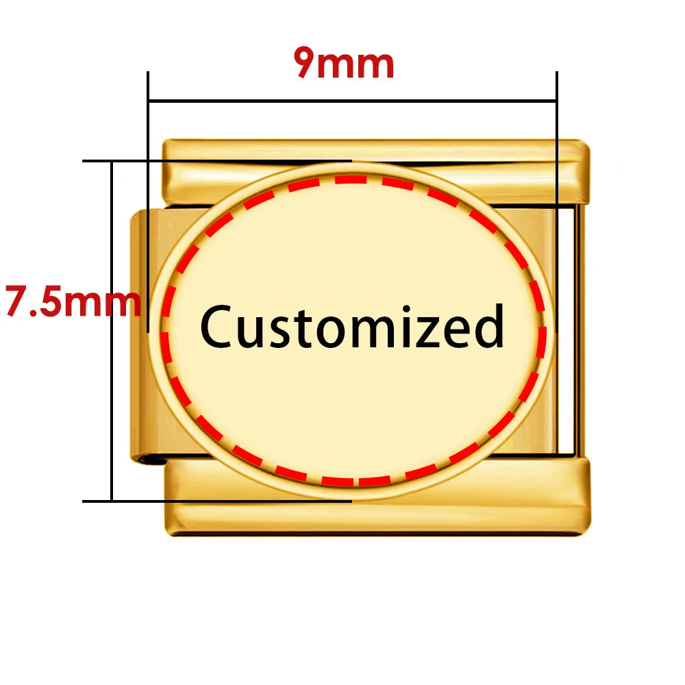 Trendy Creative Picture Colorful Customization Charms Italian Links Fit 9mm Beads DIY Stainless Steel Making Jewelry Women Men image 3