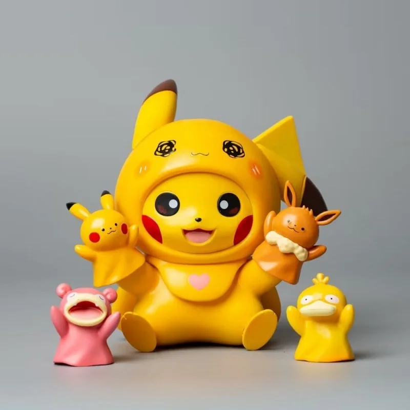 pokemon-model-pikachu-cos-mimikyu-figure-eevee-slowpoke-psyduck-doll-children's-toys-birthday-gift-anime-peripherals