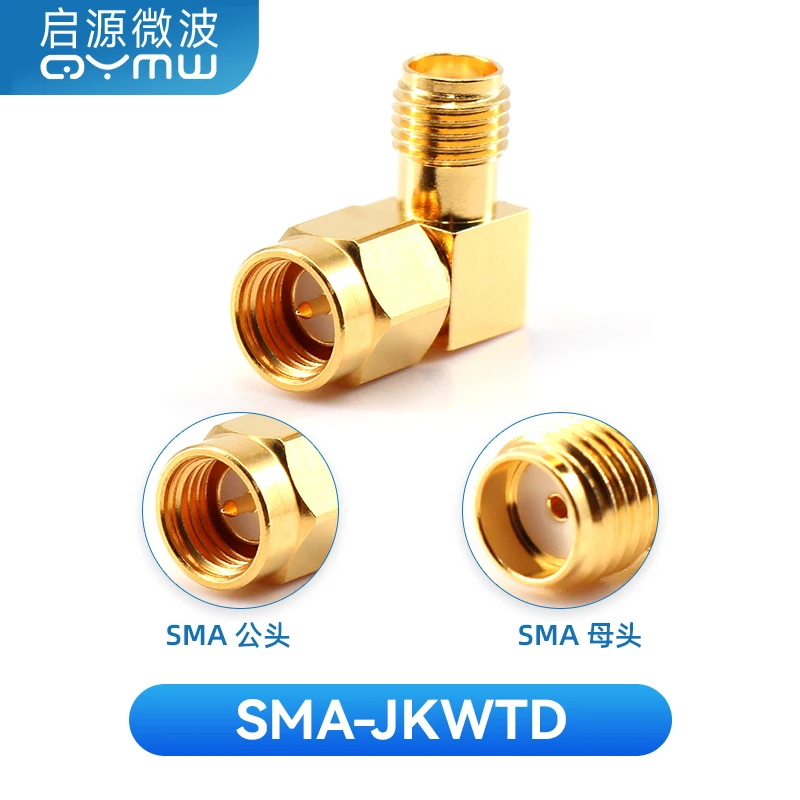 

SMA-JK gold-plated adapter male to female 90 degree right angle elbow adapter 0-18G