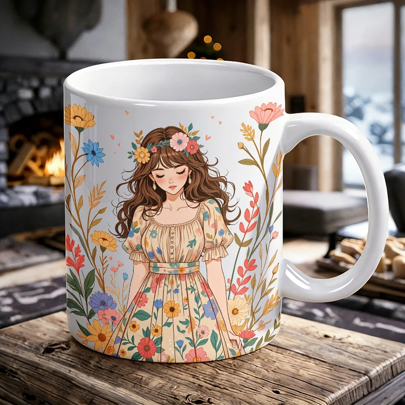 

Floral Fantasy A Serene Garden Ese Mother's Day printed Mug