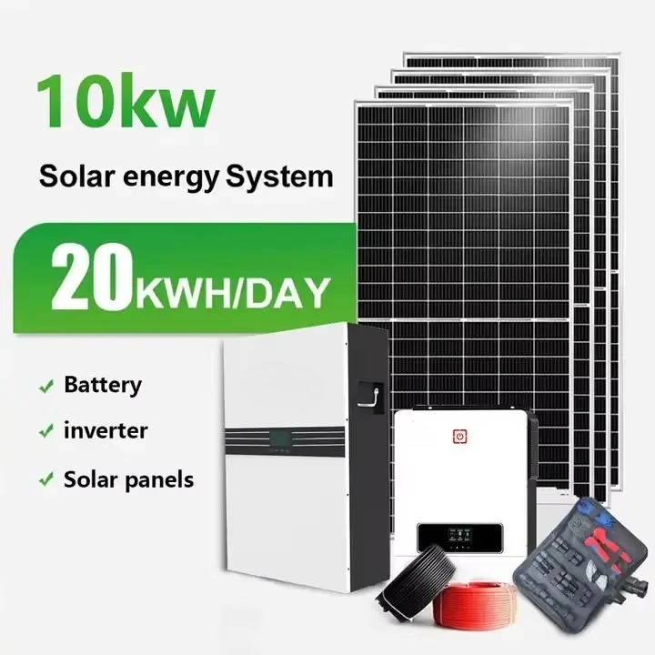 Complete Set 10000w  12000w 10kw  12kw Off Hybrid Solar Power System for Home Commercial  Solar Energy System