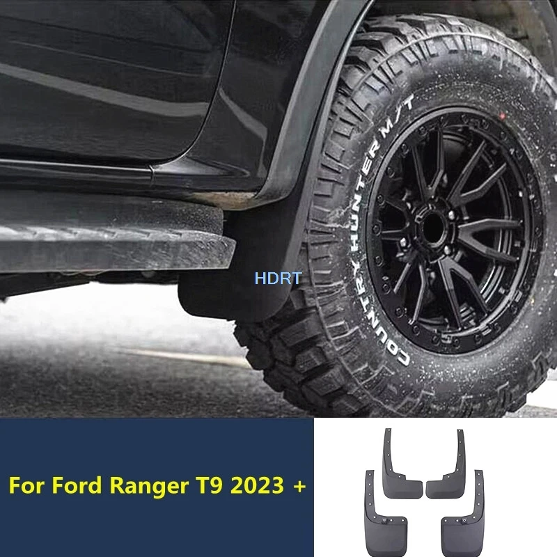 Car Styling Front Rear Mudguard Cover For Ford Ranger T9 2023 + Fender Mud Guard Flap Splash Flap Plate Mudflapor Accessories