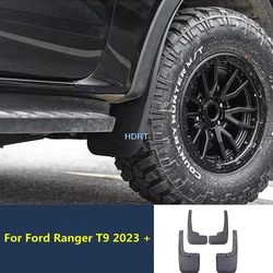 Car Styling Front Rear Mudguard Cover For Ford Ranger T9 2023 + Fender Mud Guard Flap Splash Flap Plate Mudflapor Accessories