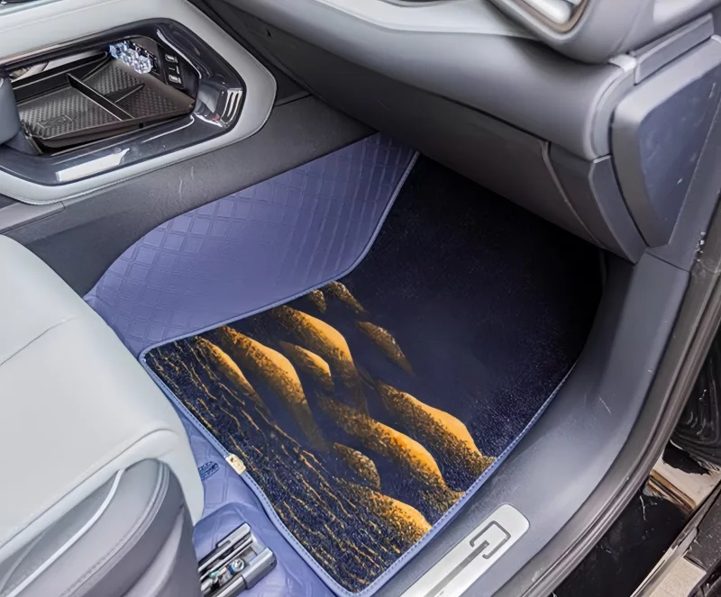 Auto Full Surround Wire Ring Leather Foot Mat Fit for BYD Leopard 5 Modified Car Aviation Soft Pack Foot Mat Car Upgrade Parts