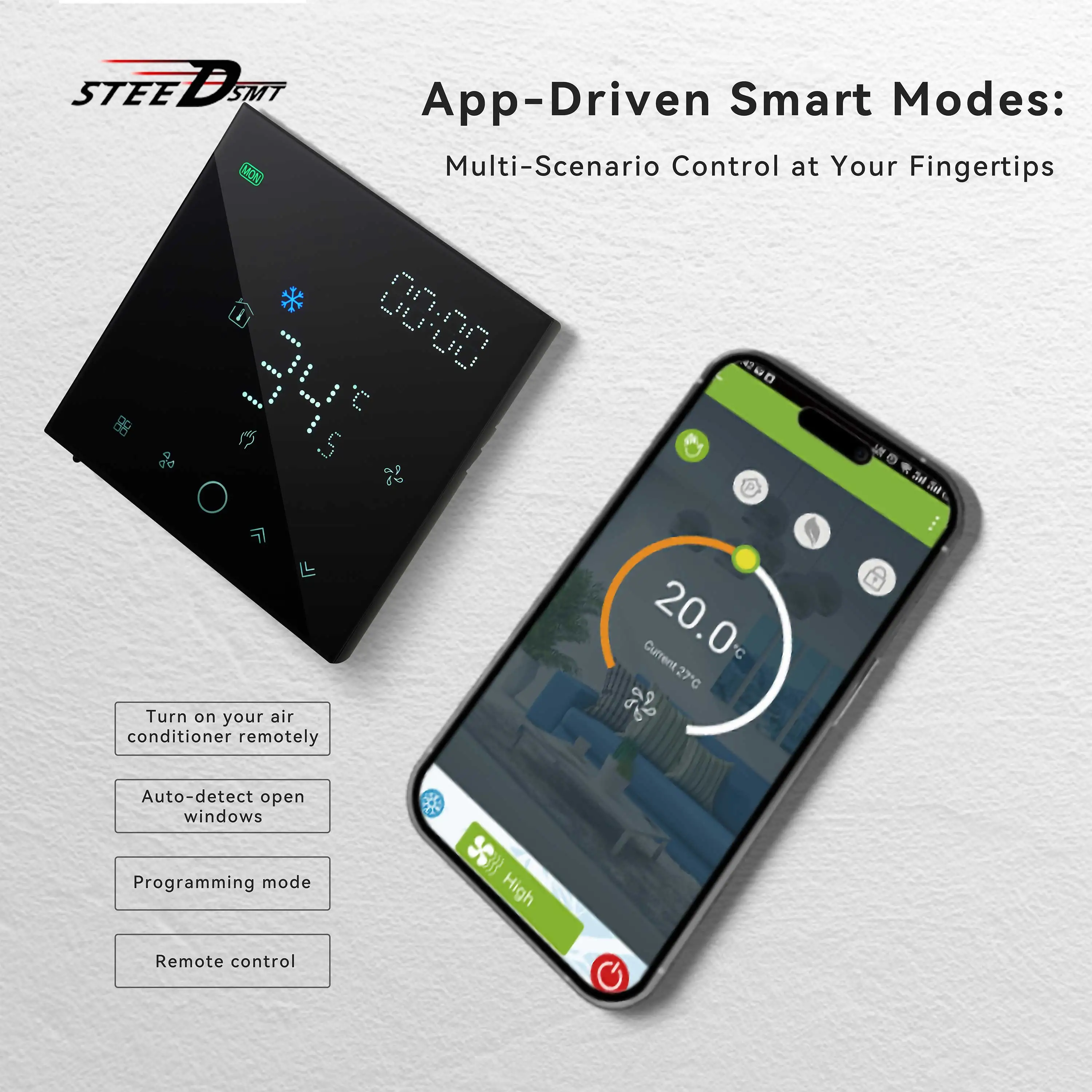 VRF/VRV LED THERMOSTAT for Zigbee Refrigerant Fast Cooling Heating Air-Conditioning Intelligent Replacement of Old Controllers