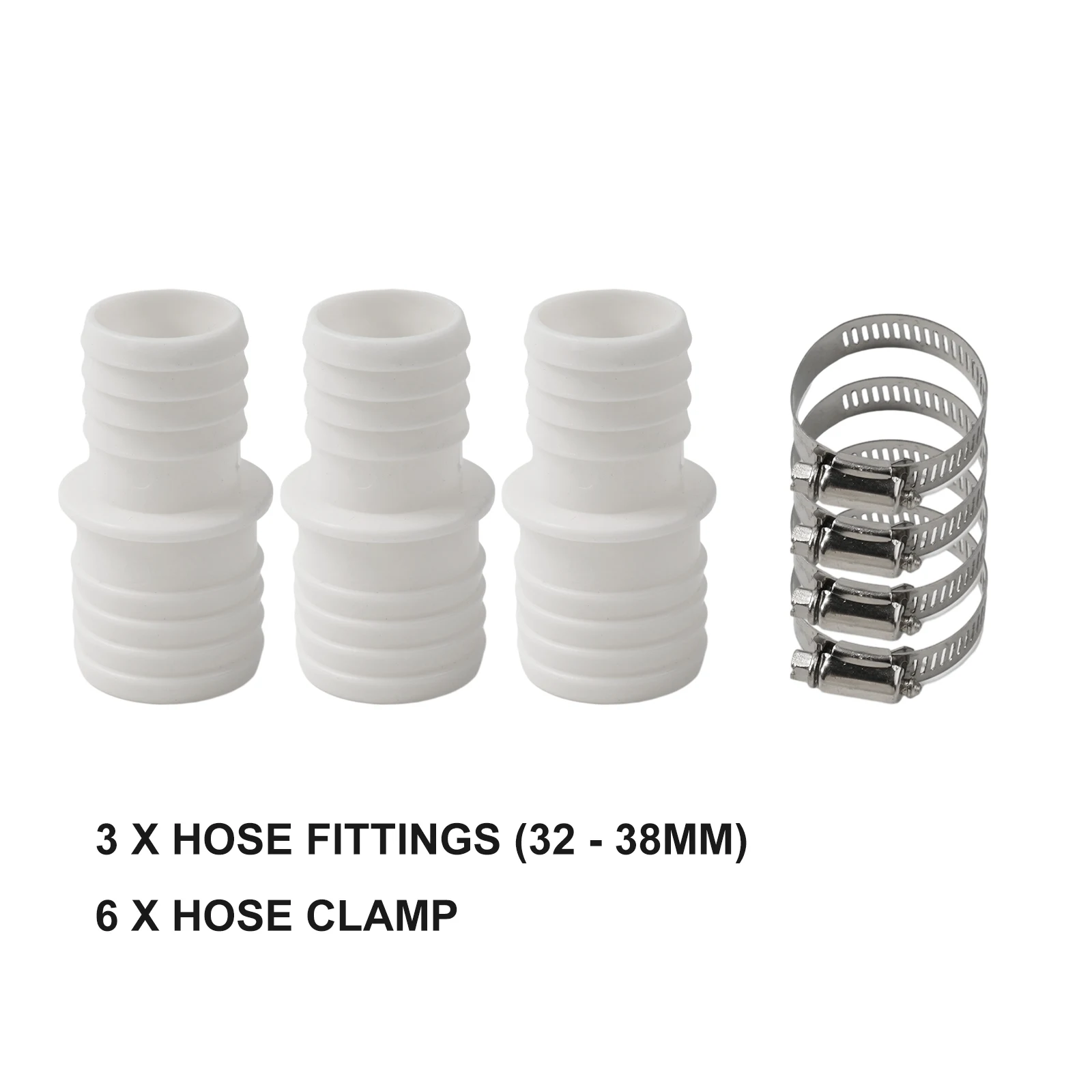 2/3/4 X Hose 32mm To 38mm Brand New Connector Set High Quality With 32-38 Mm Hose Connector Hose Nozzles Pool Hose Connector