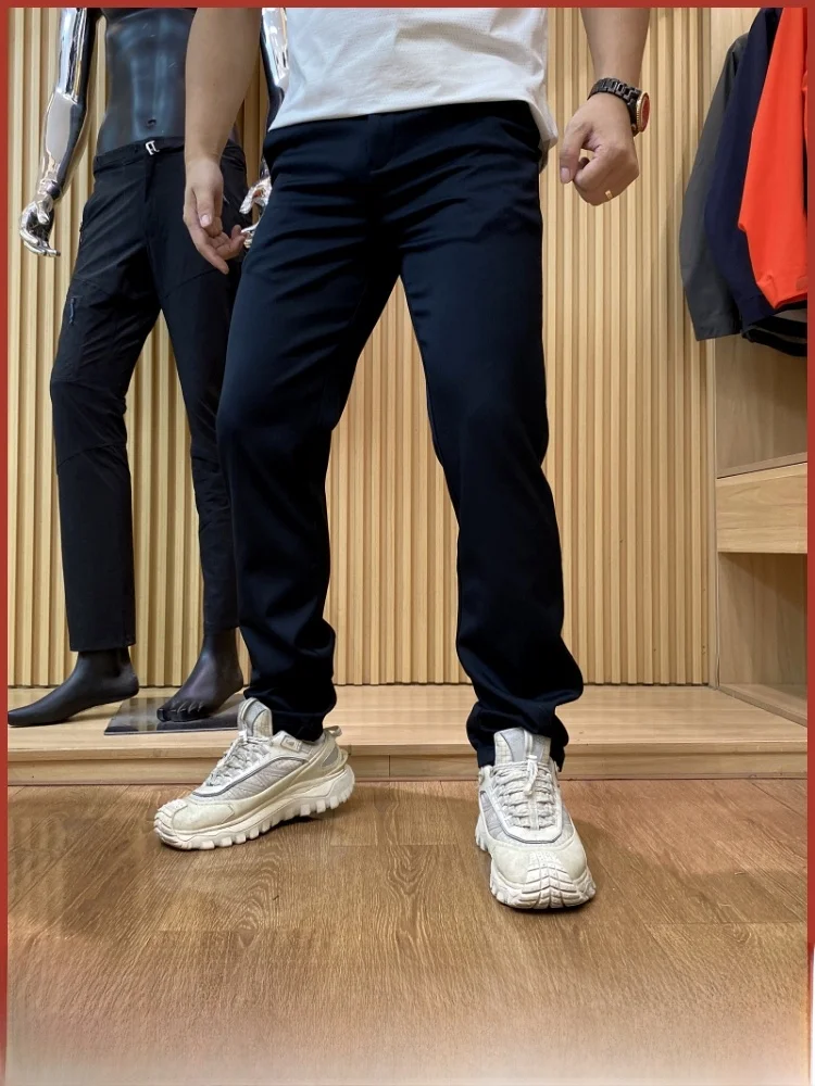 

Men's Busin Commuter Wool Blend Casual Pants Straight Leg Warm Color New Winter Faion Ci Sle Flat Iron Required