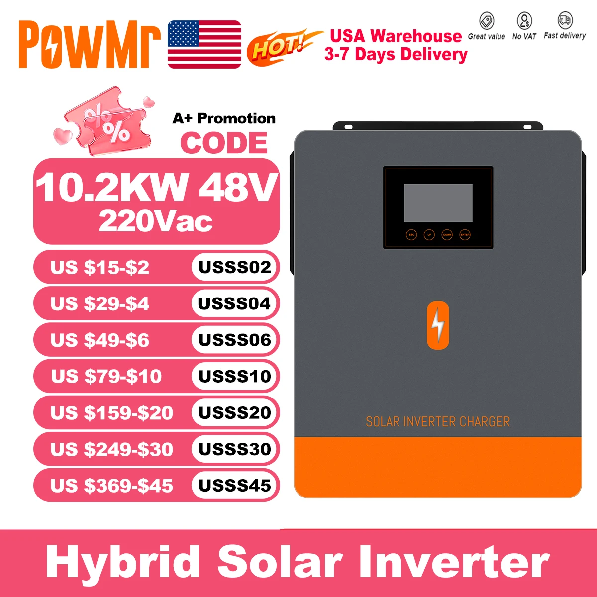 Powmr Usa 10.2KW 48…