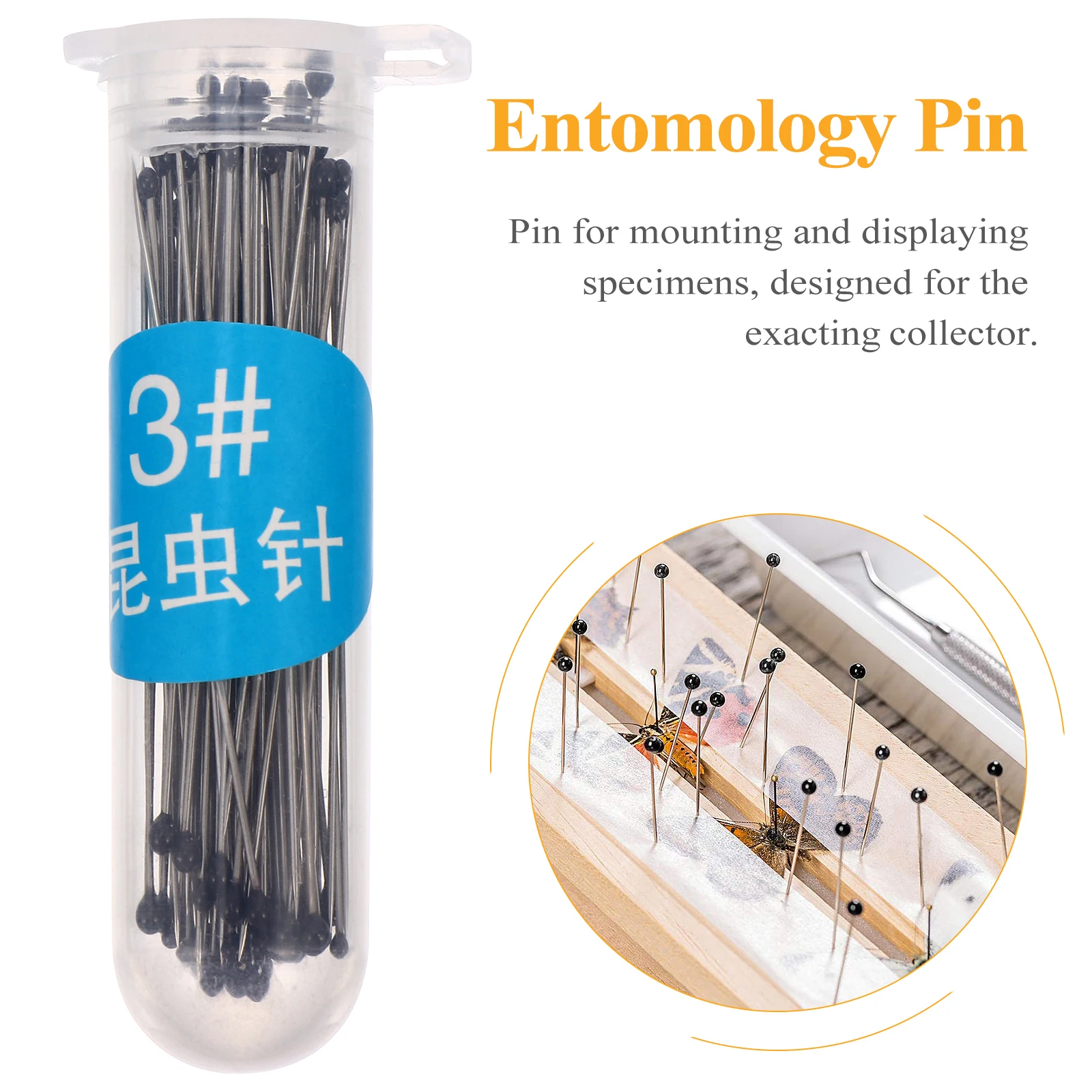 

200pcs Specimen Needles Insect Stainless Steel Entomology Pin Various Sizes Entomology Collection Tools Parts