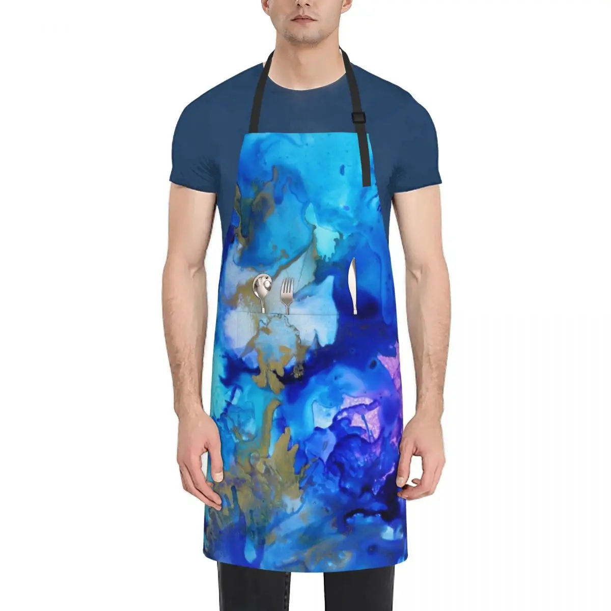 

Serenity (happy art) Apron Hairdresser kitchen item Chef jacket men Kitchen For Man Apron