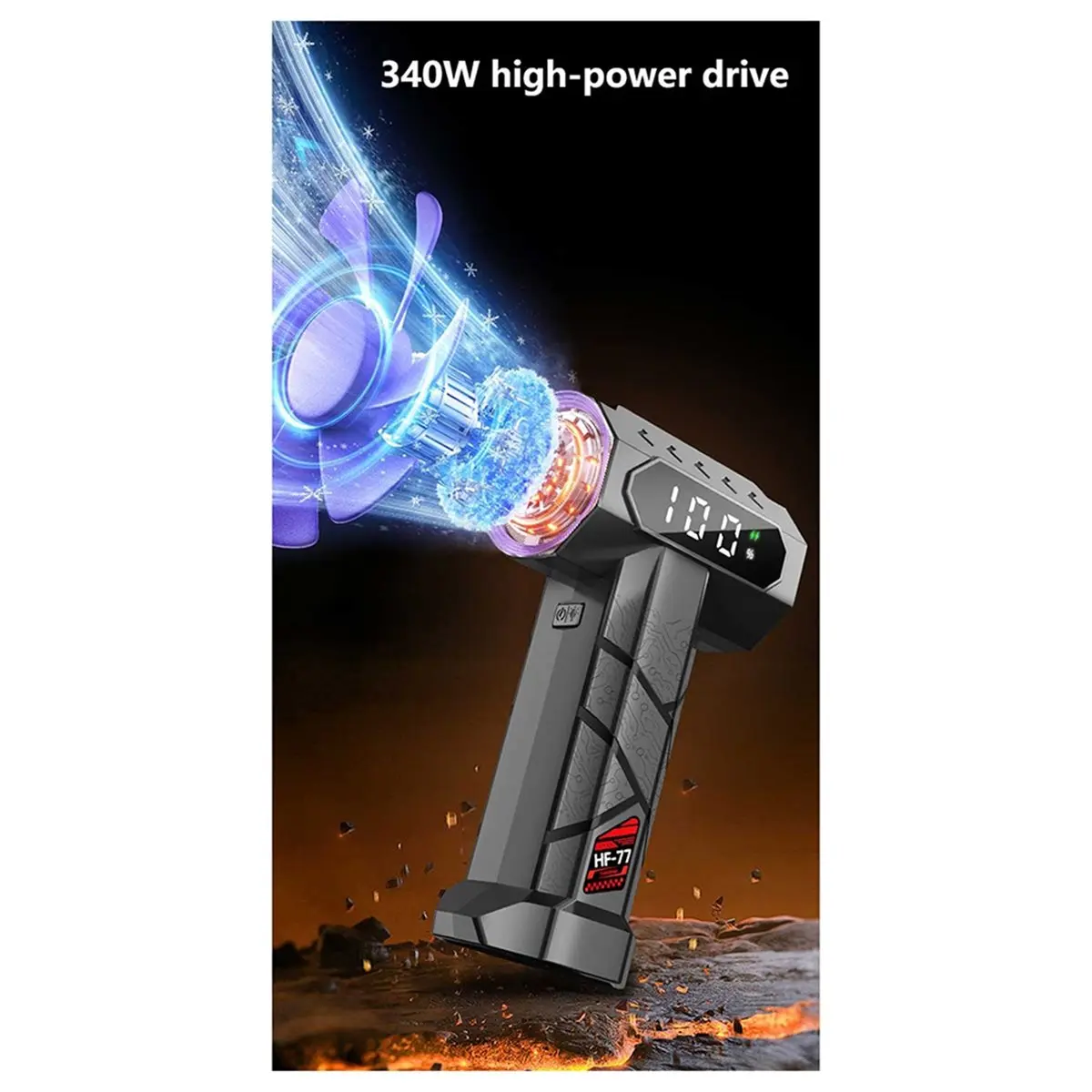 DT81 340W Violent Blower Wind Pressure Brushless Motor 750G Turbo Jet Fan 12000mAh Dust Blowing 40MM Cleaning Air Blower