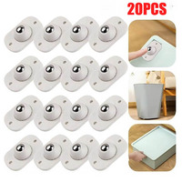 Self Adhesive Caster Mini Swivel Wheels Stainless Steel Universal 360 Degree Rotation Pulley for Furniture Storage Box