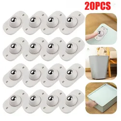 Self Adhesive Caster Mini Swivel Wheels Stainless Steel Universal 360 Degree Rotation Pulley for Furniture Storage Box
