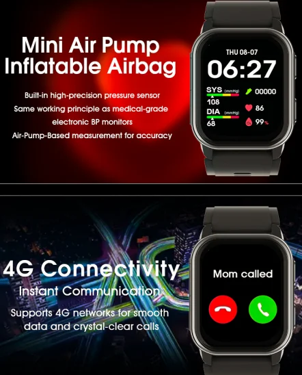new GPS Elderly Watch SIM Card IP67 Waterproof 4G BT  Dual Chip Heart Rate Sleep Tracker Health Tracking Smartwatch Fall Down Al