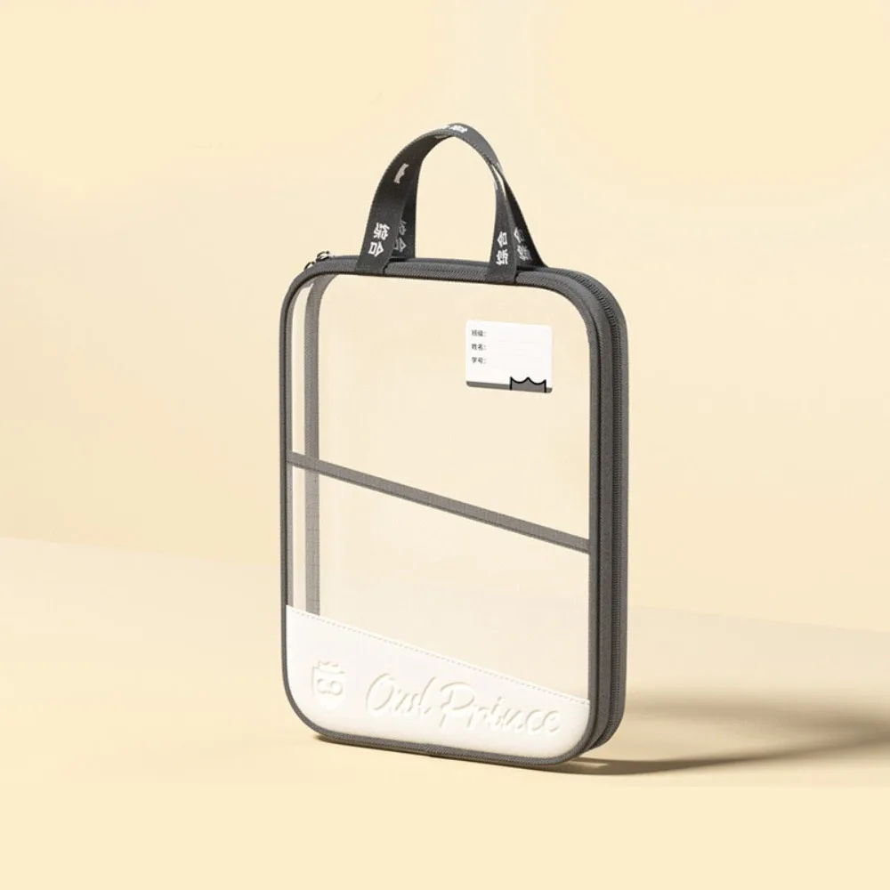 

A4 Transparent File Bag Large Capacity Stationery Storage Subject Classification Bag L-shaped Sorting Bag File Pocket Students