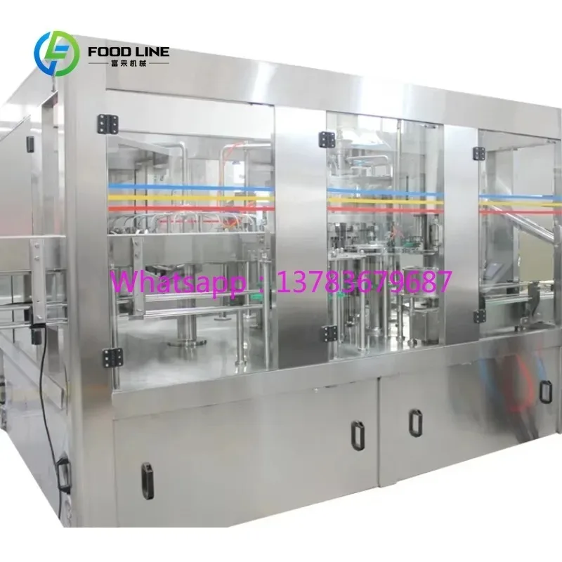 Customized 24 Heads 6000BPH High-quality and Low-cost  Automatic Carbonated Beverage Filling Packaging Machine Production Line