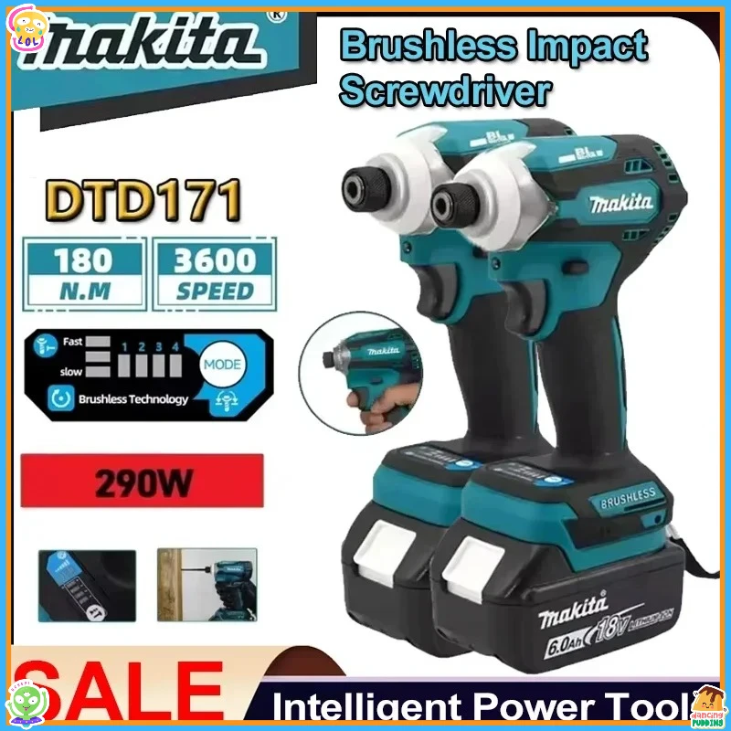 

DTD171 Makita 18V Impact Driver Cordless Brushless Electric Screwdriver Rechargable Drill Driver Makita Power Tool