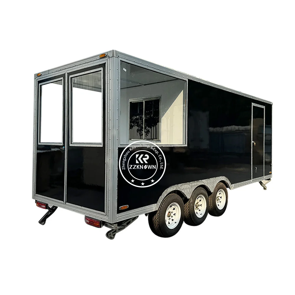 

OEM Concession Food Trailer Ice Cream Snack Cart Custom Kitchen Equipments Outdoor Mobile Fast Food Truck