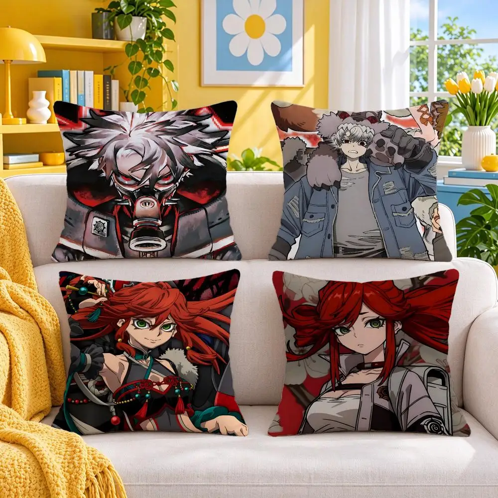 manga GACHIAKUTA Cushion Cover Throw Pillow Short Plush Fresh Bright Cushion for Bedroom Sofa Ornament Present Gift