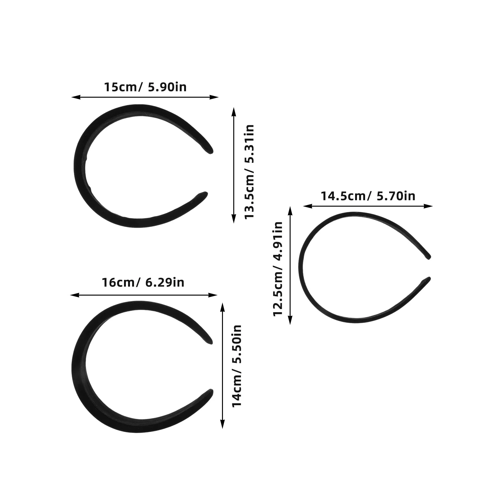3 قطع من عصابات الرأس الواسعة للنساء، أربطة شعر مبطنة وناعمة وسميكة، إكسسوارات شعر مريحة غير قابلة للانزلاق لغسل الوجه والمكياج