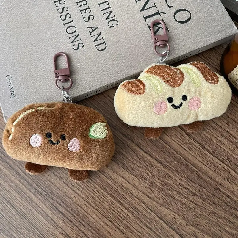 Cute Cartoon Donut Bread Plush Decoration Pendant Keychain Kawaii Simulated Food Stuffed Doll Backpack Pendant Accessories Gifts