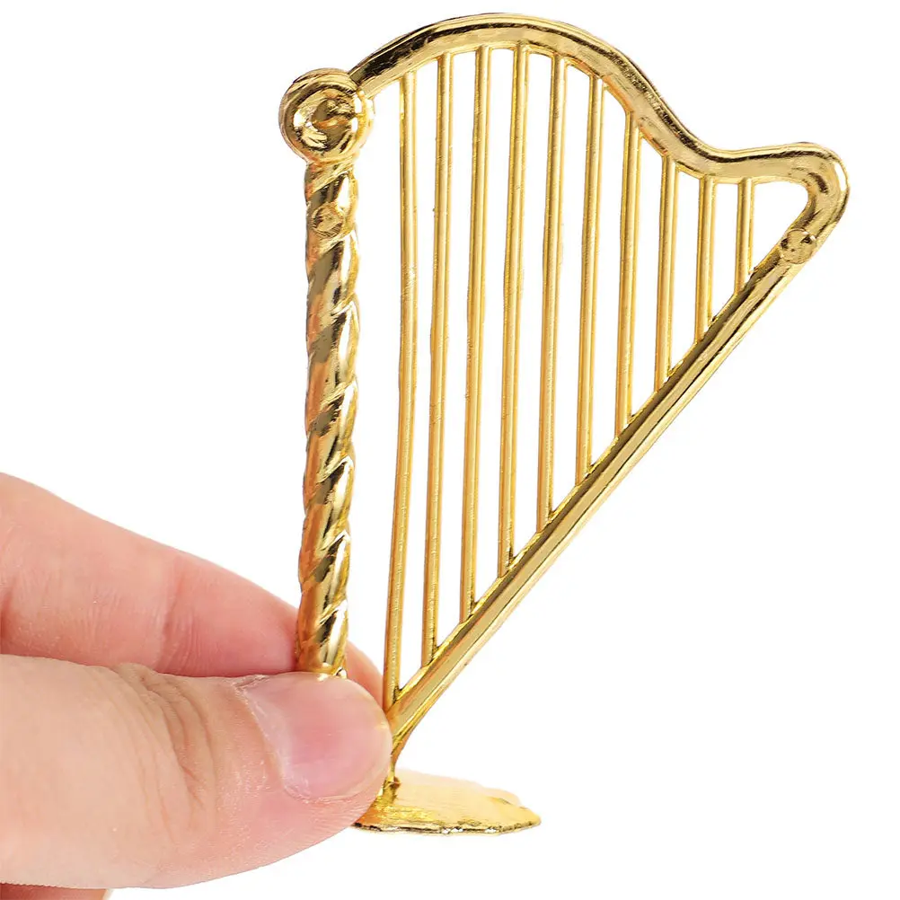 30Pcs Harp Shaped Christmas Ornament Mini Musical Instrument Decor for Tree Wall Home Holiday Party Decoration Set
