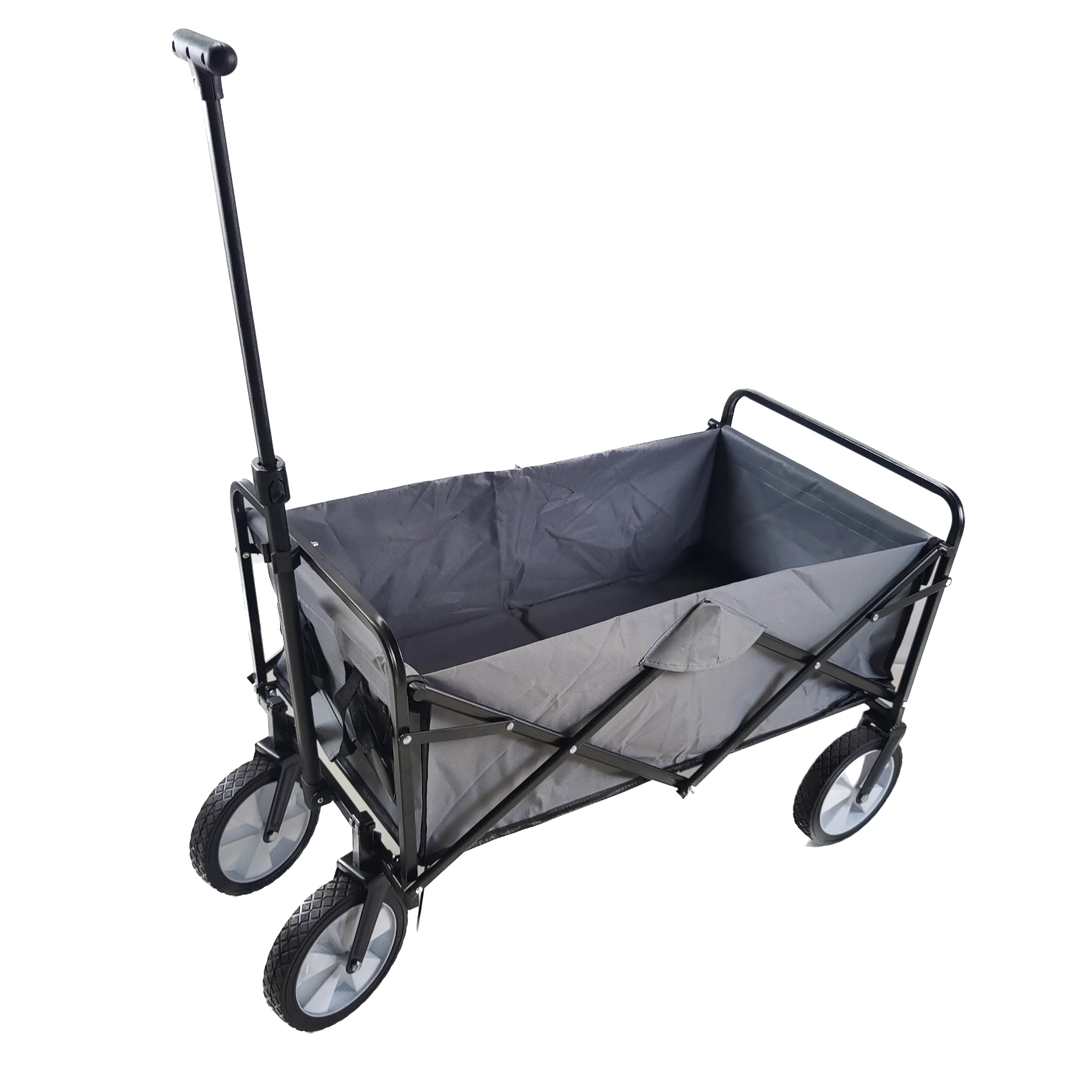 Collapsible Foldable Wagon Folding Collapsible Wagon Outdoor Camping Grey Folding Wagon Outdoor