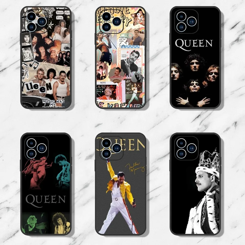 F-Freddie M-Mercury Queen Phone Case For iPhone 11 12 13 14 15 Mini Pro Max Plus 8 xr xs Black Shell