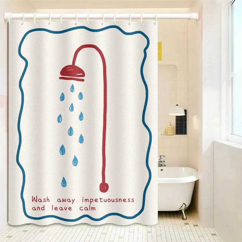 Bathroom Shower Curtain Waterproof Mildew Proof No Punching Partition Door Curtain Hanging Curtain Bathroom Shower Curtain ZI728
