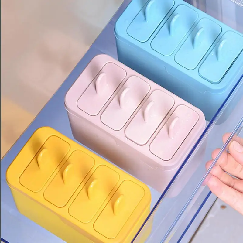 

Homemade Popsicle Mold Popsicle Mold With Sticks Dessert DIY 4 Piece Popsicle Molds Set Home Ice Cream Maker Mould For Ice Cream