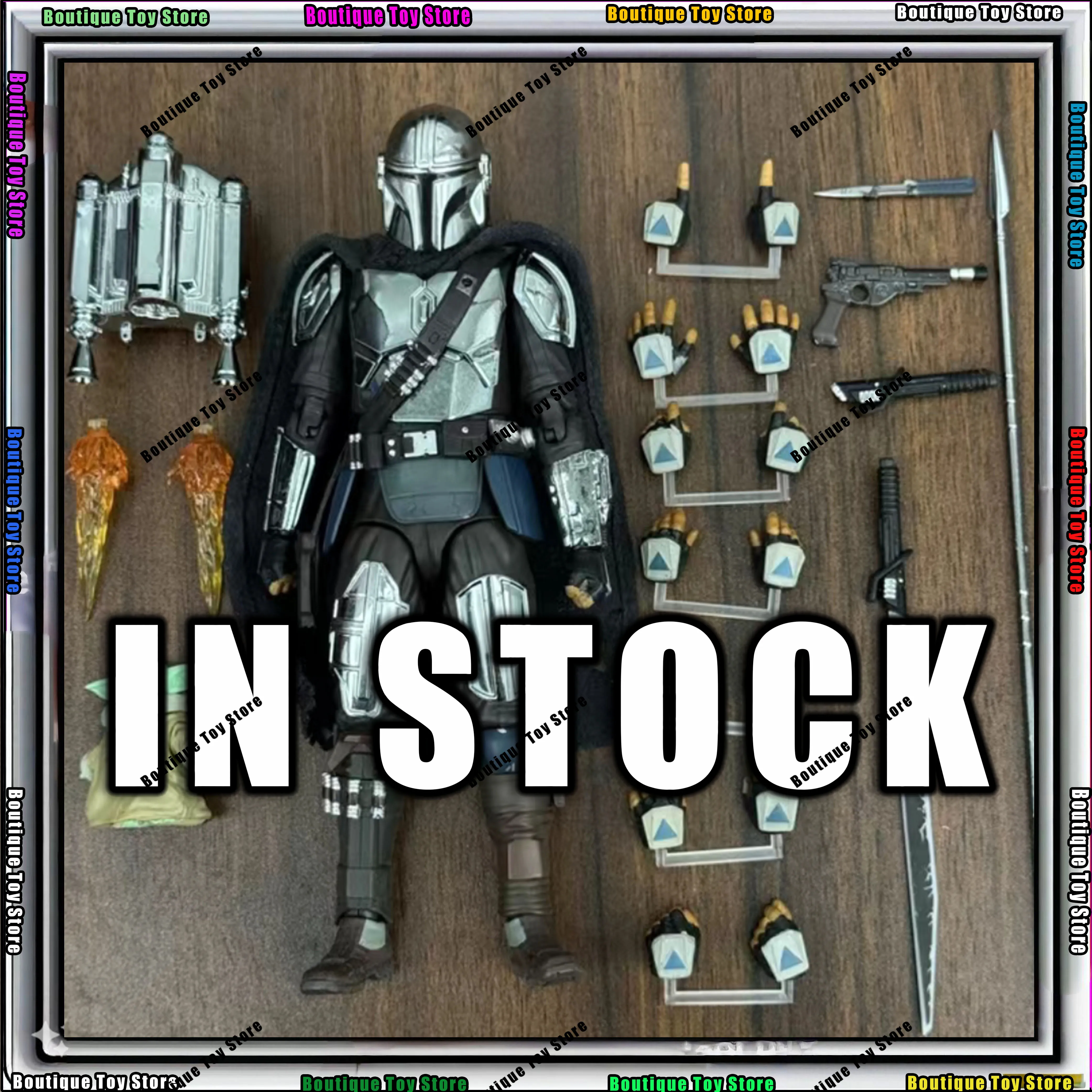 

Hot New KO Mafex 256 Figurine Electroplated Star Wars The Mandalorian Version 2.0 Action Figure Toys Model Statue Gifts