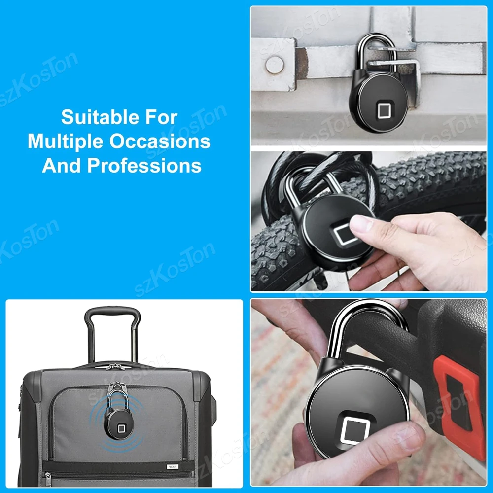 Fingerprint Padlock Keyless Tuya Smart Lock Anti-Theft Biometric Fingerprints Locks APP Unlock for Gym Locker Suitcase Backpack