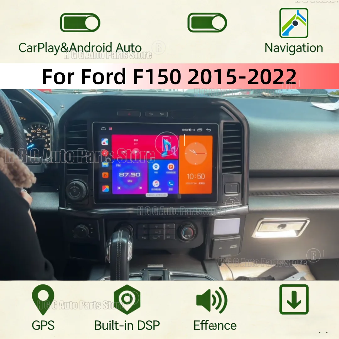 

13,3-дюймовый экран Android 13 для Ford F150 2015-2021, автомобильный Carplay, GPS-навигация, мультимедийный стереоплеер, радиолента, головное устройство HD