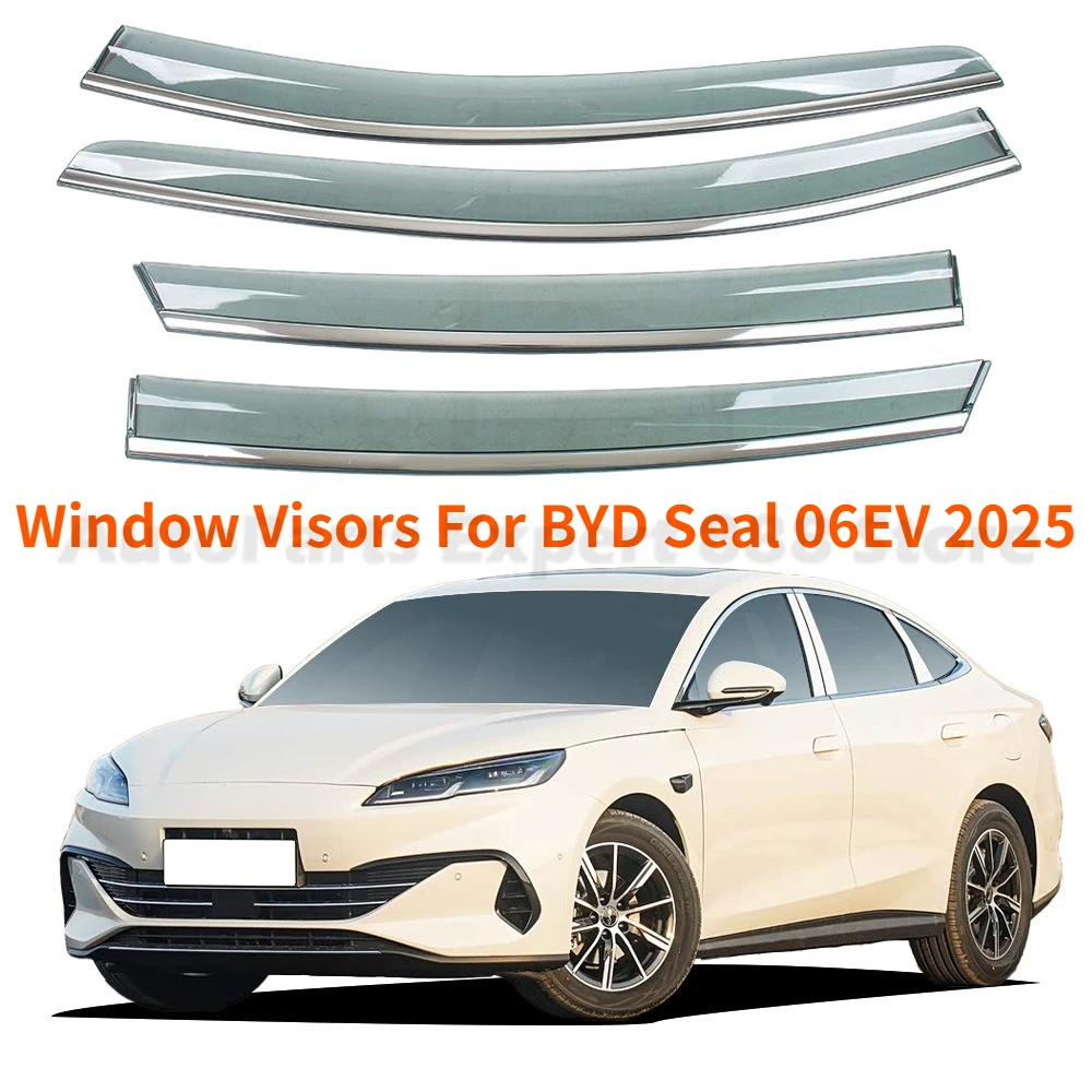 Weather Shield Window Visors For BYD Seal 06EV 2025 Car Accessories Rain Guard Deflector Windshield Rain Eyebrow Awning Trim