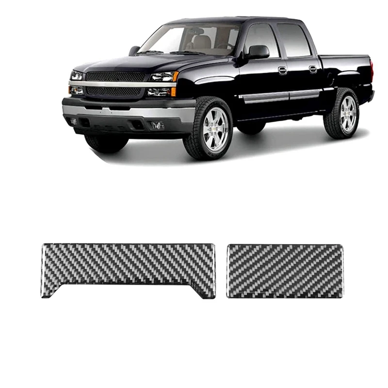 AU04 -Carbon Fiber For Chevy Silverado 1500 1999-2002 Center Console Ashtray Trim Panel Cover Interior Accessories