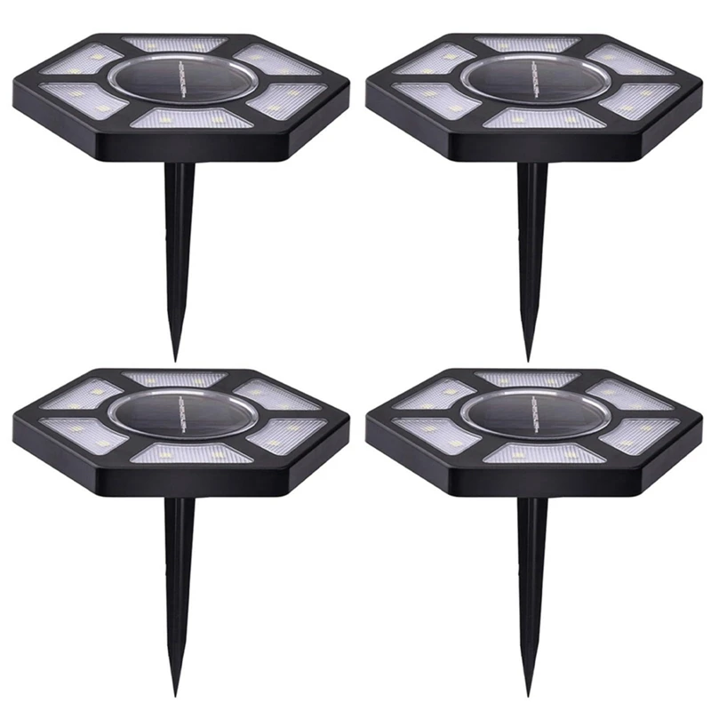 

4PCS Outdoor Garden Solar Lights Outdoor Ground Lights With 12 LED Light For Patio Pathway Yard, Paths, Decks, Lawns