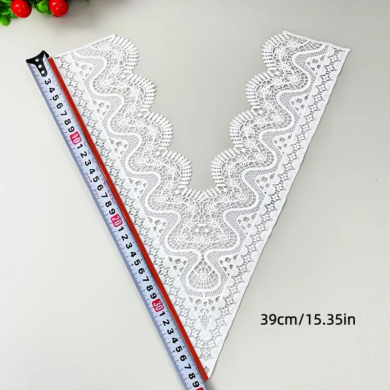 1 pièce Applique en dentelle pour robe, accessoires de décoration pour chemisier et costume, garnitures de couture DIY pour encolure et col, blanc et noir