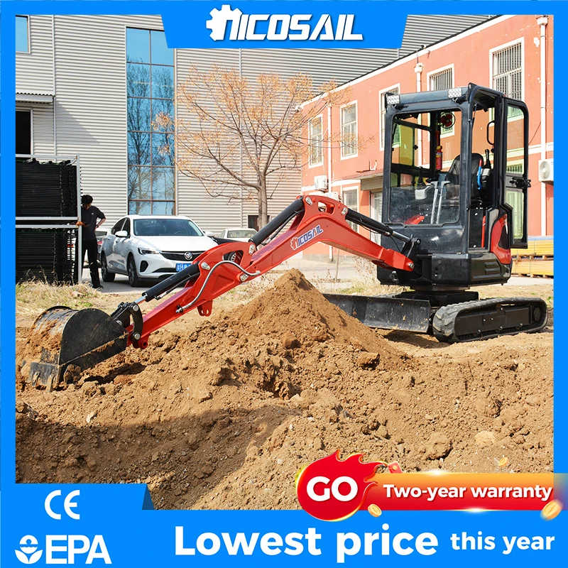 

Small Excavator Mini Digger NICOSAIL OKW25U Kubota Engine 2100kg Customizable Compact Hydraulic for Europe