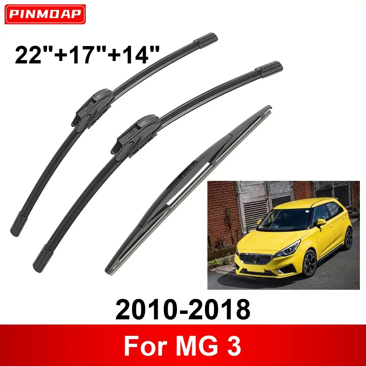 

3 шт. автомобильный дворник для MG 3 2010-2018 передние и задние щетки стеклоочистителя, щетки, автоаксессуары 2010 2011 2012 2013 2014 2015