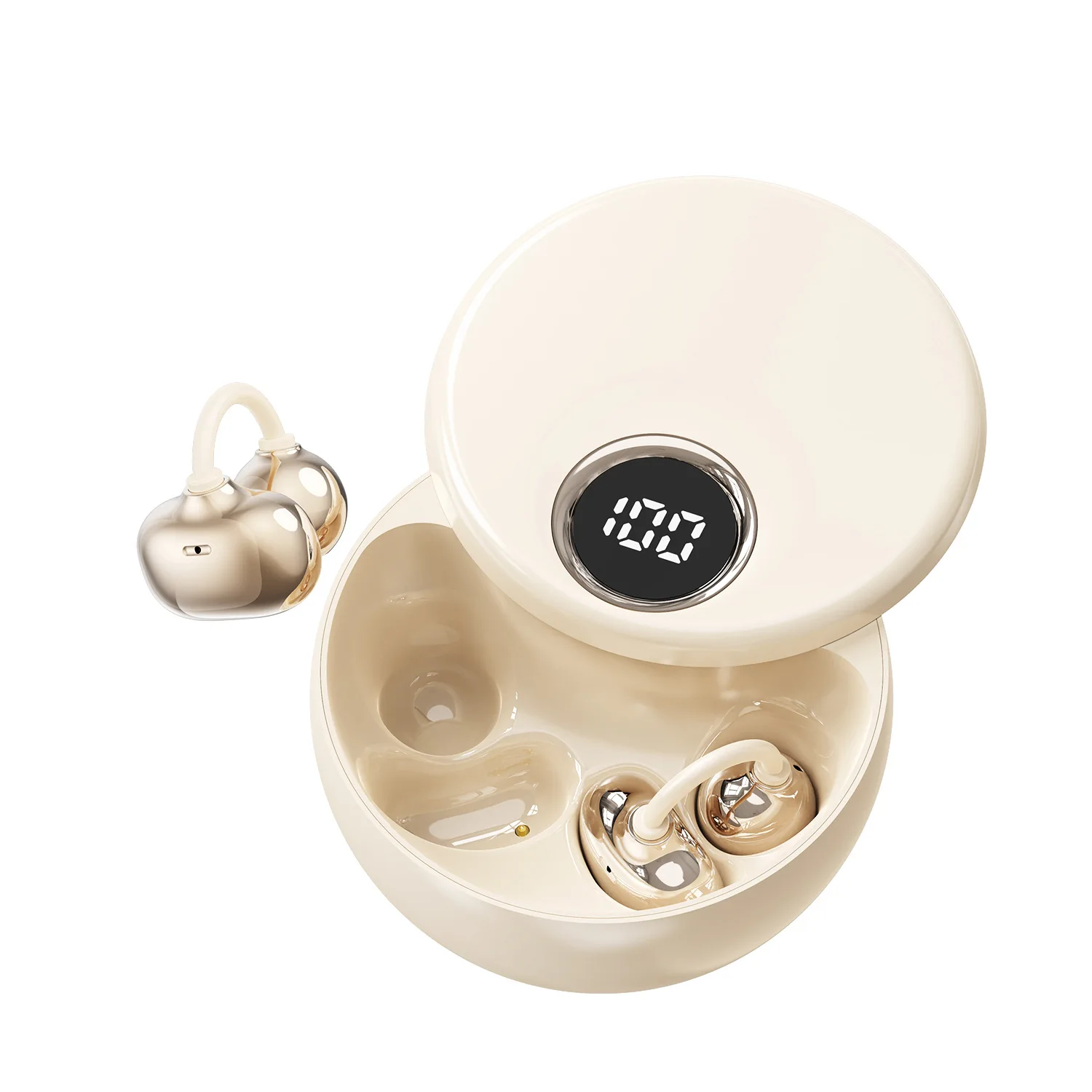 Bluetooth 6.0 True Wireless In-ear Earbuds with 13mm Audio Driver, Digital Battery Indicator and Type-C Fast Charging