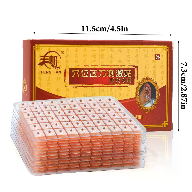 

600Patches Red Bianstone Ear Акупунктурный массажный набор пластырей