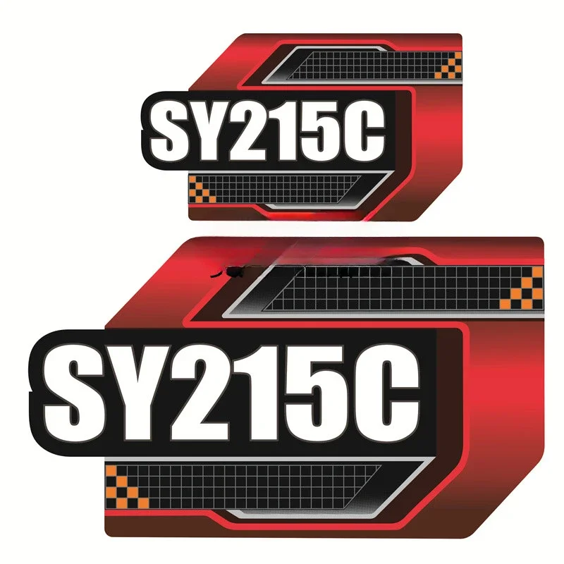 SY55/75/95/135/155/215/245/305/600C/H Zijdeur Model Sticker