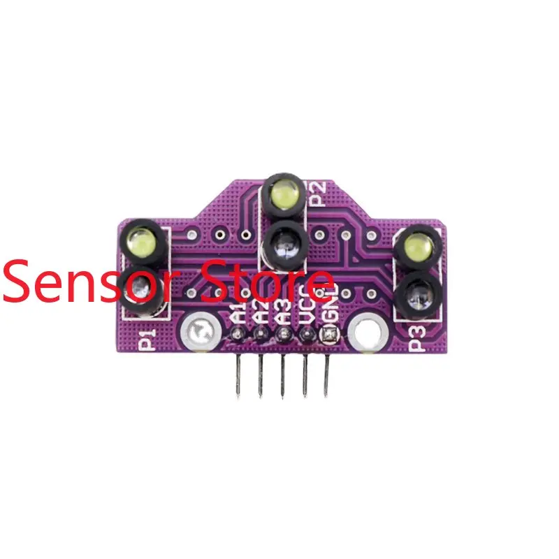 5PCS Analog Three-way Gray Sensor Intelligent Car Tracking Module 3-way Color Recognition Line Inspection Robot Competition