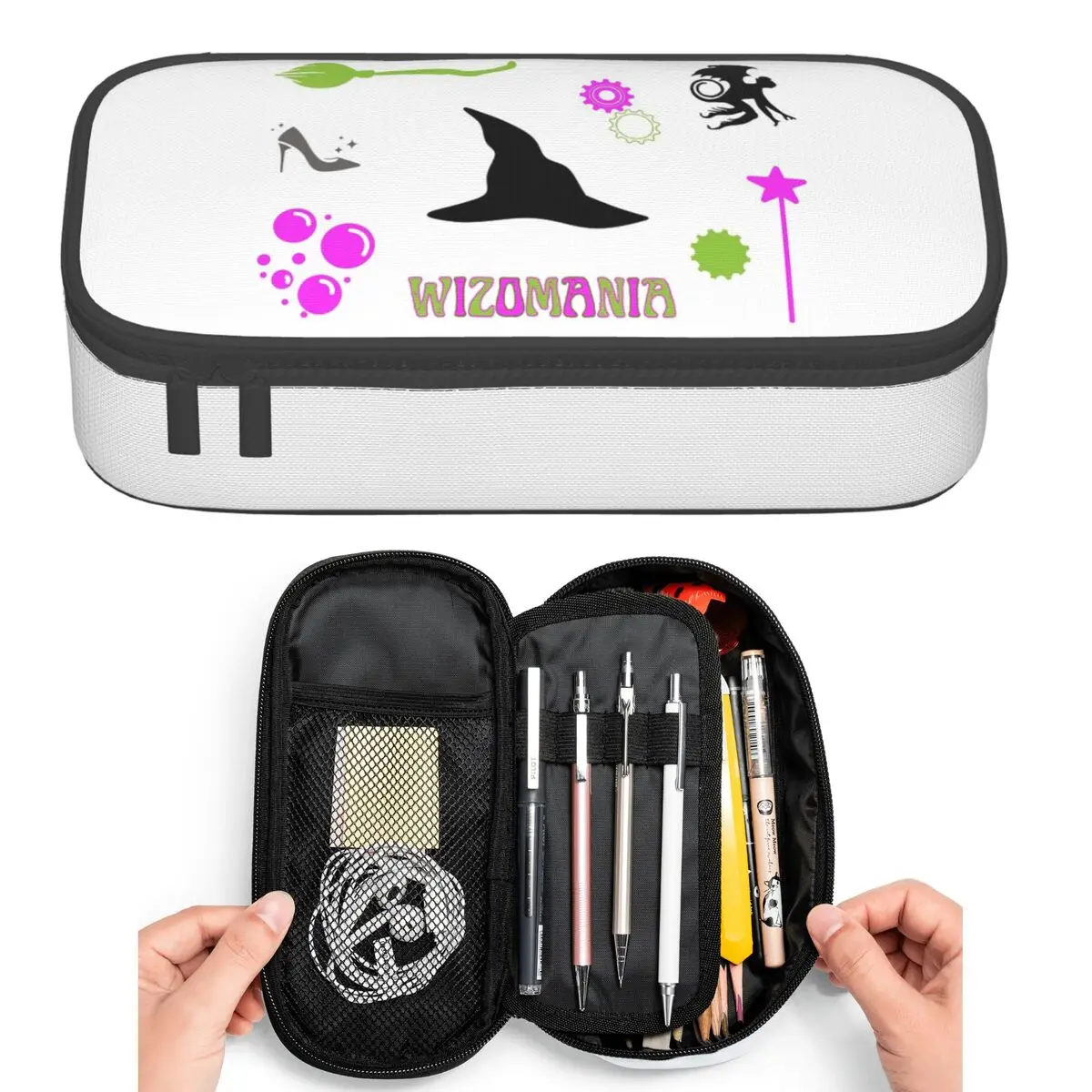 

Wicked Glinda And Elphaba Musical Movie Pencil Cases for Student Pen Box Pencil Bag Big Capacity Pencil Pouch Pen Holder