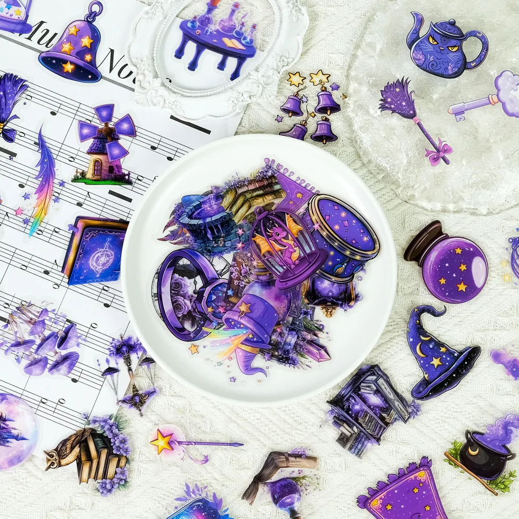 Clear PET Fantasy Magic Potion Sticker Pack 50 Sheets, Aesthetic Waterproof Decorative Stickers RecordingYourLife Store