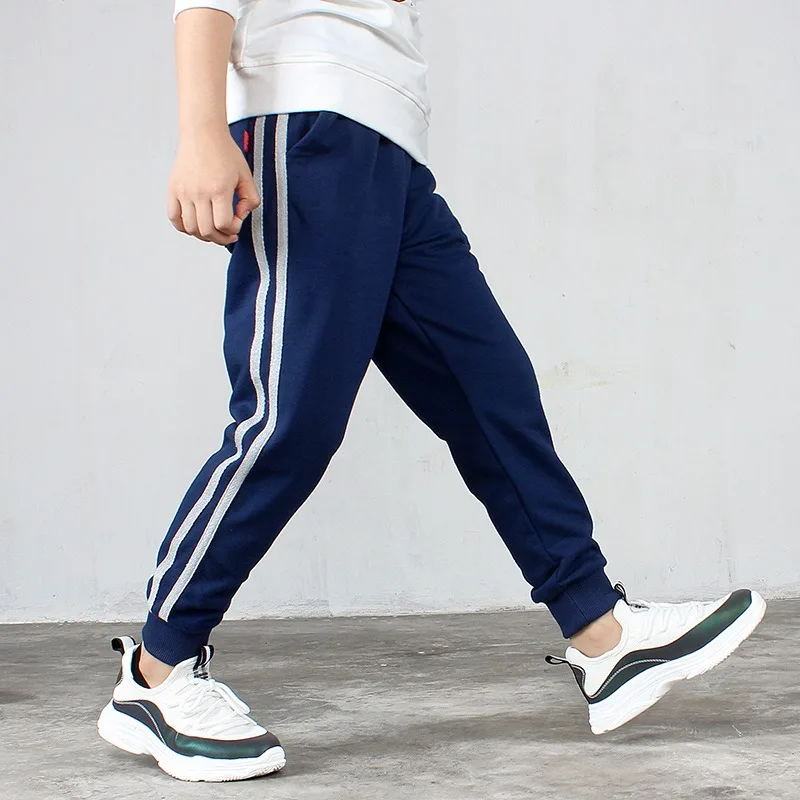 Boys Pants Cotton Atletic Boy\'s Joggers Sweatpants Pocket Children Long Trousers Casual Kids Sports Pants Teenager Boys Clothes