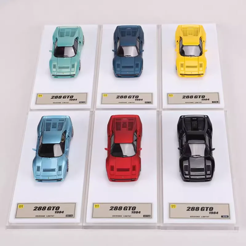 DMH 1:64 مقياس 288 GTO 1984 الراتنج محاكاة نموذج سيارة مجموعة ثابتة مزين هدية تذكارية هواية ولعب