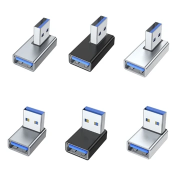 USB 남성-여성 직각 90도 회전 어댑터 USB3.0 남성-여성