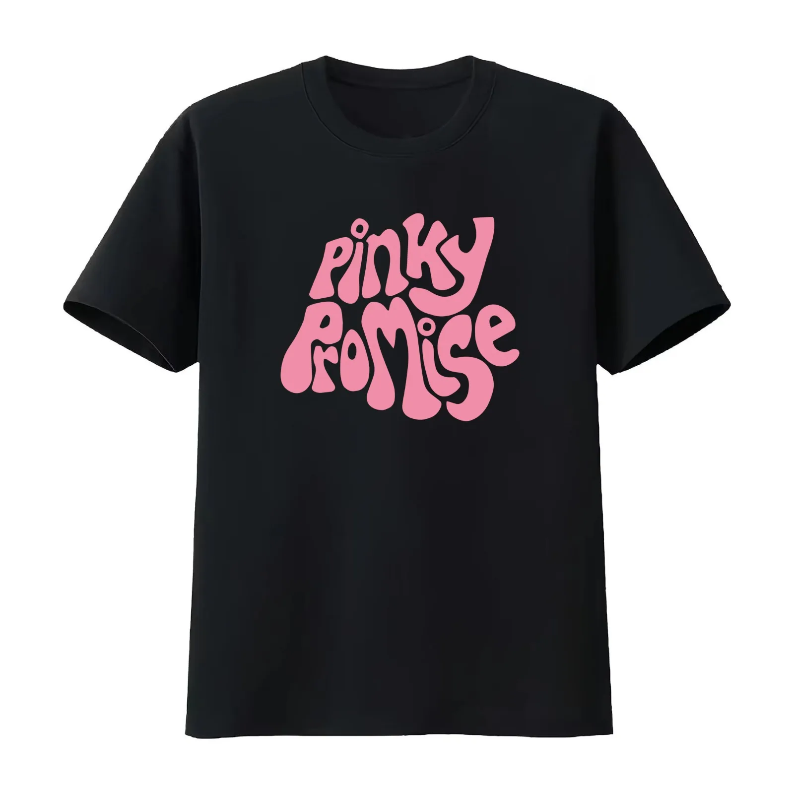 Pinky Promise T-Shirt Summer Casual Cotton Tee Oversized Streetwear Tops Vintage Graphic Print Loose Fit Short Sleeve