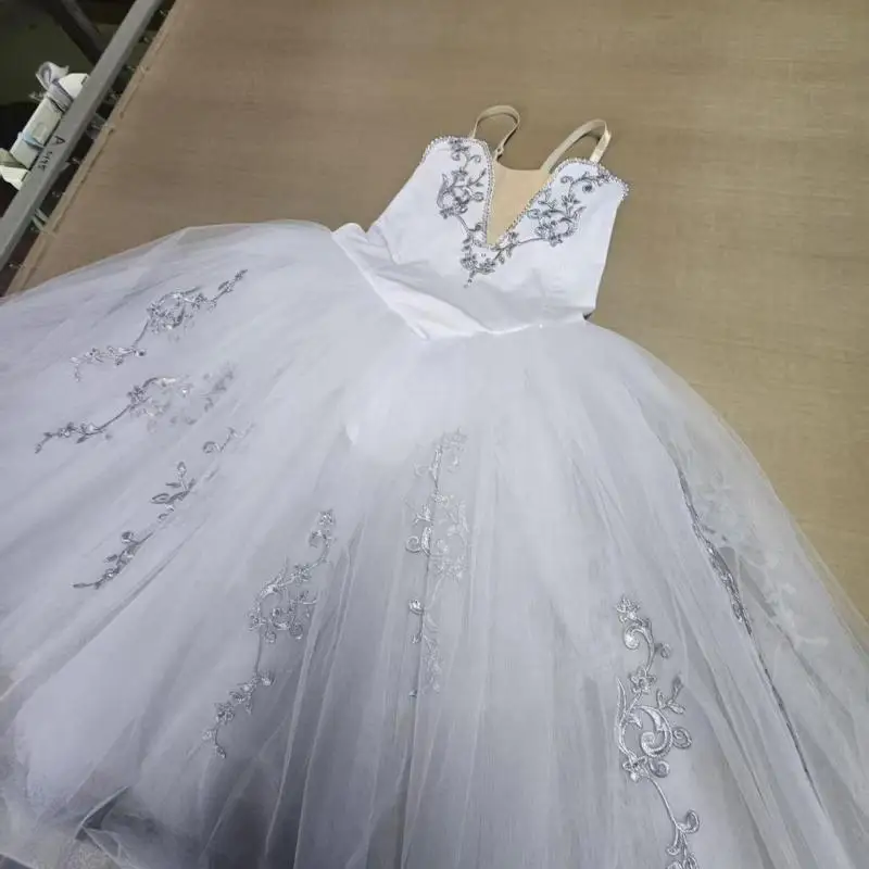 

Романтическое балетное платье-пачка для девочек и взрослых женщин, длинная балетная юбка, костюм для выступлений, одежда для балерины «Лебединое озеро», детская одежда для девочек